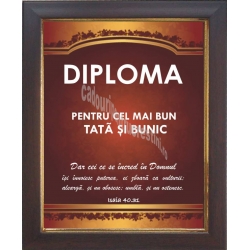 Diploma mesaj dedicatie tata si bunic